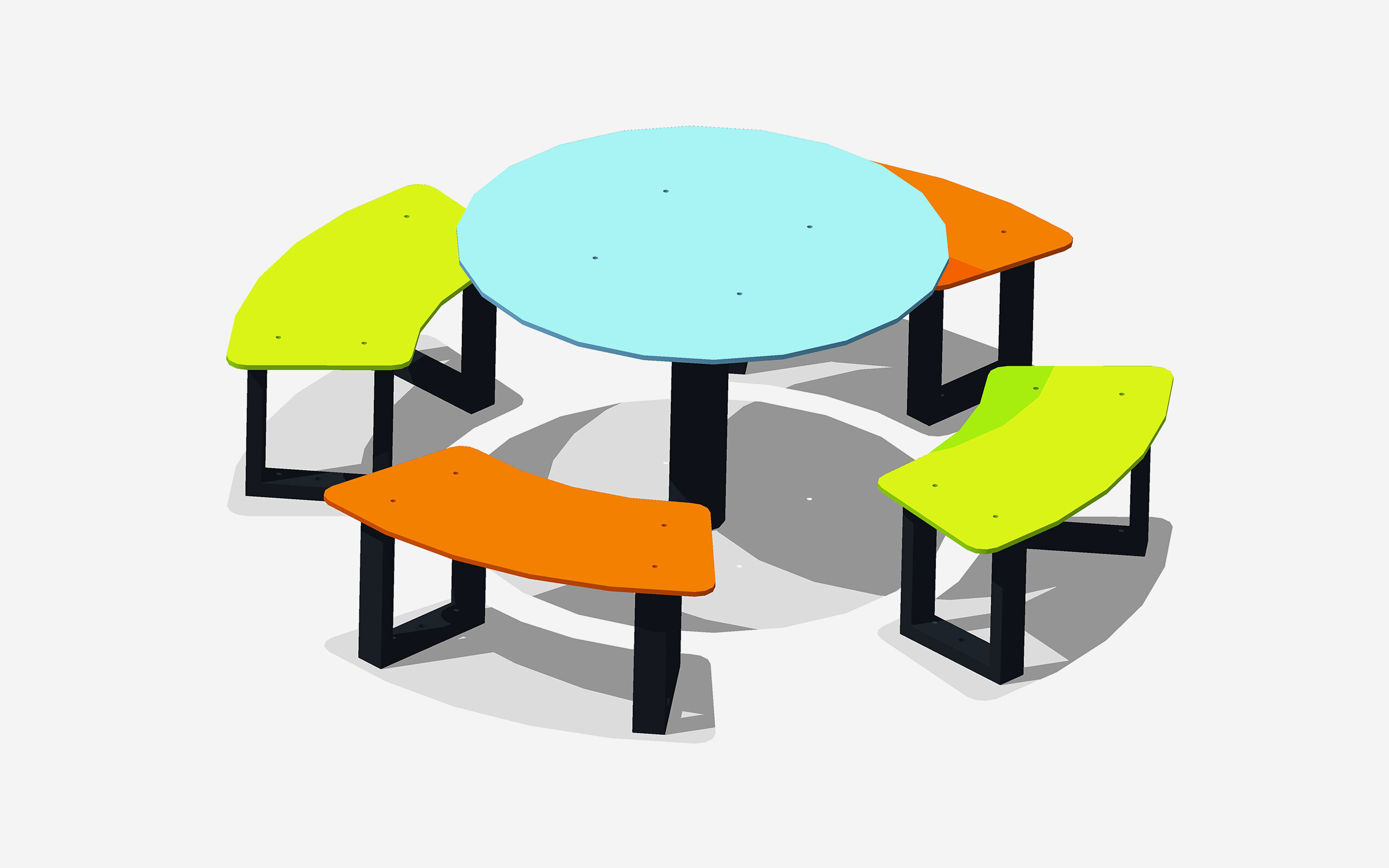 Rundbank mit Tisch - Art.-Nr.             4011 - 2500