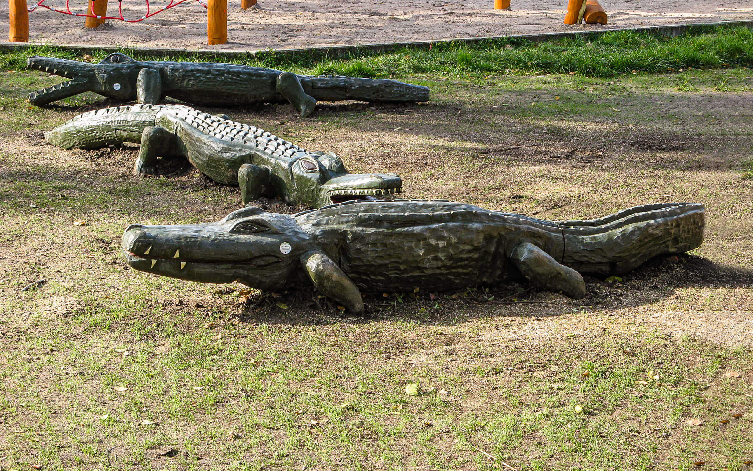 Skulptur Krokodil