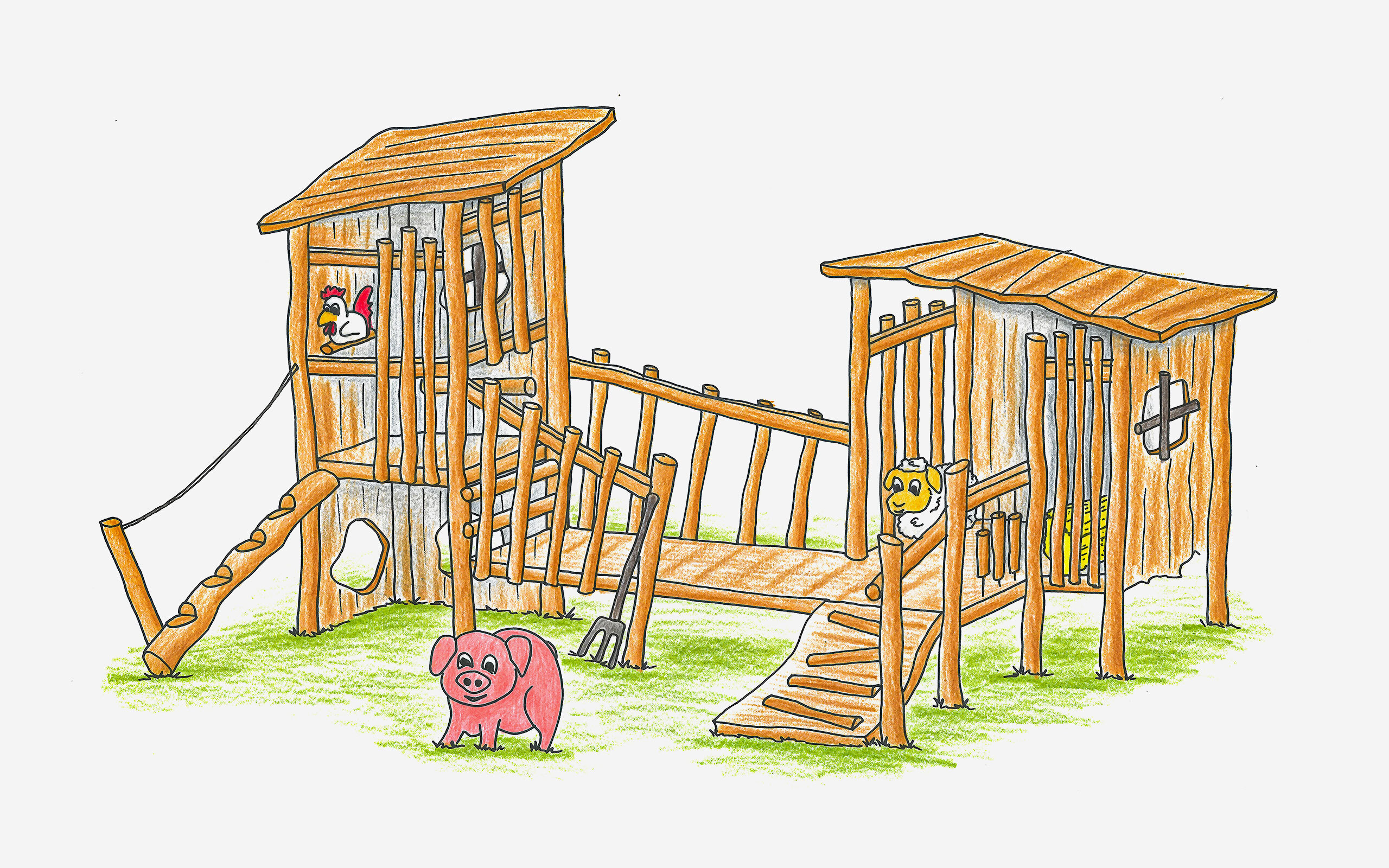 Spielkombination Stall - Art.-Nr.             2079 - 2500